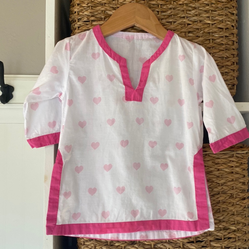 Pottery Barn Kids Heart Tunic Swimsuit Cover Up 6-12 Months